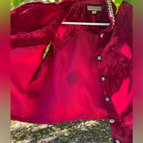 Double D Ranch red velvet western vest - Picture 8 of 8